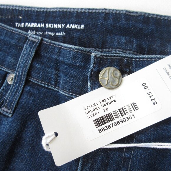 NWT Adriano Goldschmied AG Farrah Skinny Ankle in 4 Years Deep Willow Jeans 28 - Picture 6 of 9